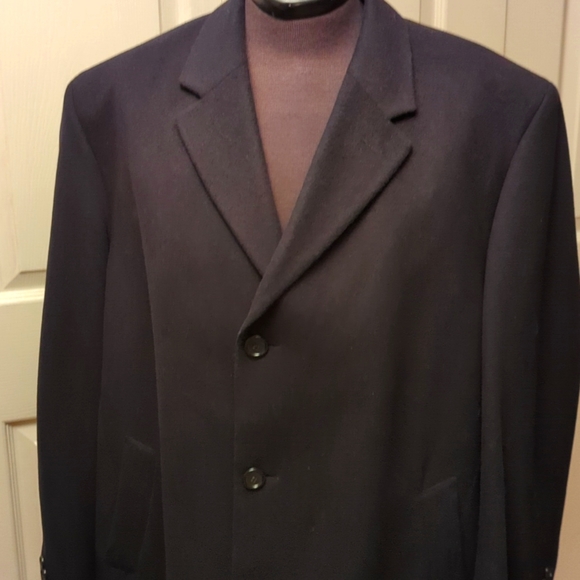 Men's Jos A Bank Cashmere Top Coat - Picture 1 of 5